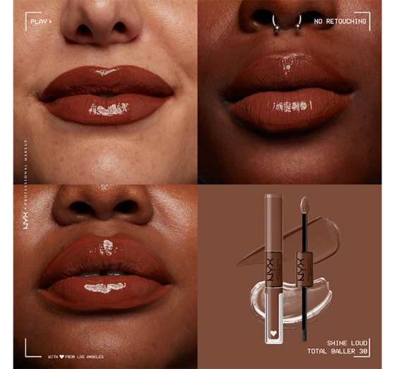 NYX Professional Makeup Shine Loud Flüssiger Lippenstift 30 Total Baller 6,8 ml