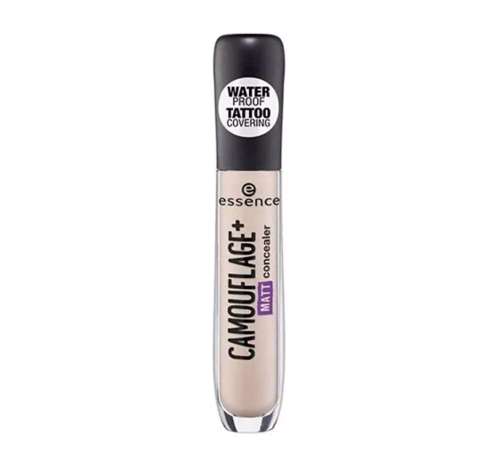 Kliknij na zdjęcie, aby je powiększyć ESSENCE CAMOUFLAGE+ MATT WASSERFESTER CONCEALER 20 LIGHT IVORY 5ML