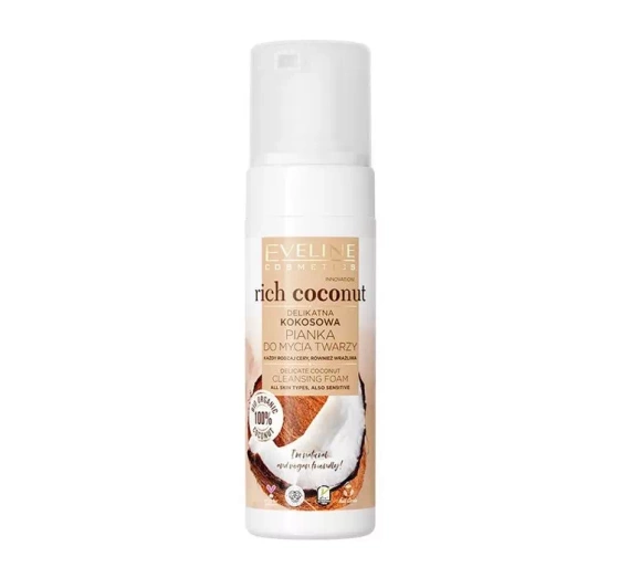Kliknij na zdjęcie, aby je powiększyć EVELINE RICH COCONUT SANFTER REINIGUNGSSCHAUM MIT KOKOSNUSS 150ML