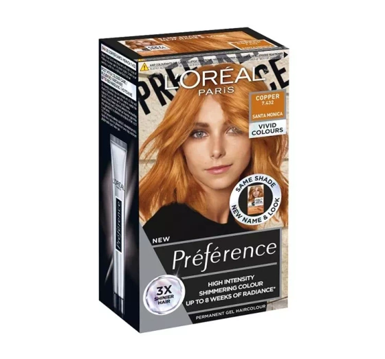 Kliknij na zdjęcie, aby je powiększyć LOREAL PREFERENCE VIVID COLOURS HAARFARBE 7.432 COPPER