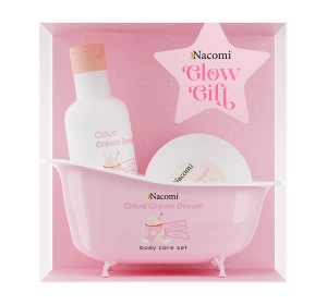 Nacomi Glow Gift Cloud Cream Dream Geschenkset für Frauen Körperbutter Cloud Cream Dream 100 ml + Duschgel Cloud Cream Dream 300 ml