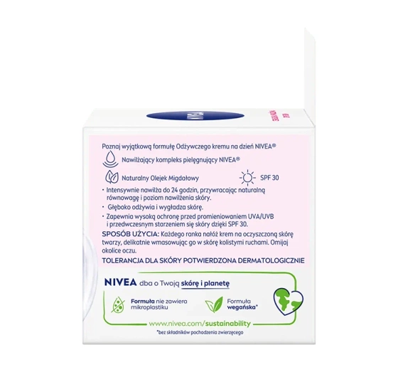 NIVEA 24h Feuchtigkeit Nährende Tagescreme SPF30 50ml
