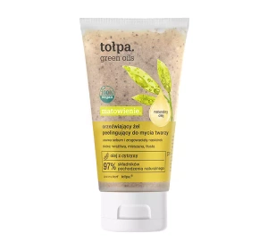TOŁPA GREEN OILS MATT ERFRISCHENDES GEL PEELING FÜR GESICHTSWASCHEN 150 ML