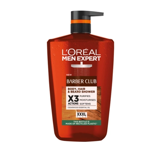 L'Oréal Paris Men Expert Barber Club X3 Duschgel für Körper, Haare und Bart 1000 ml