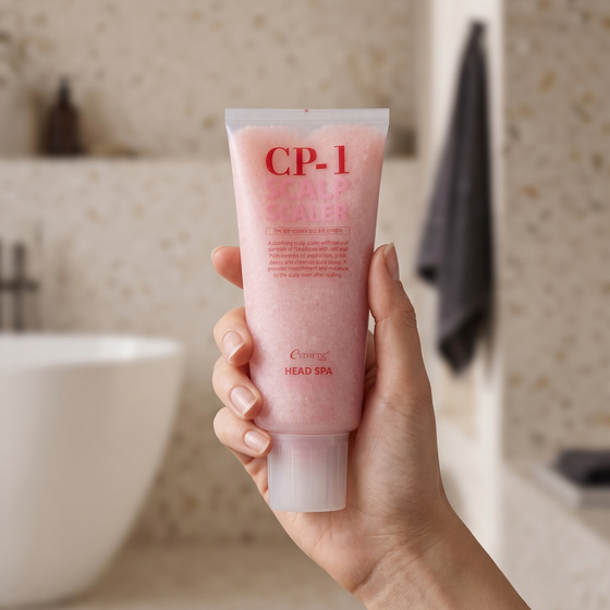 CP-1 Esthetic House Head Spa Pink Salt Scalp Scaler – reinigendes Peeling für die Kopfhaut mit rosa Salz, 230 ml