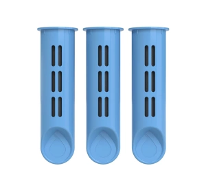 Dafi Aktivkohlefilter für Dafi Soft und Solid Wasserflasche Blau 3 Stück