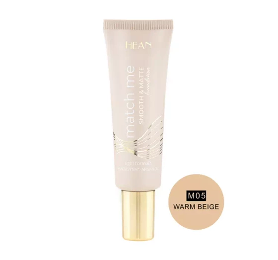 HEAN MATCH ME SMOOTH & MATTE FOUNDATION M05 WARM BEIGE 25ML
