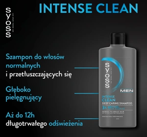 SYOSS MEN CLEAN AND COOL SHAMPOO FÜR NORMALES UND ÖLLIGES HAAR 440ML