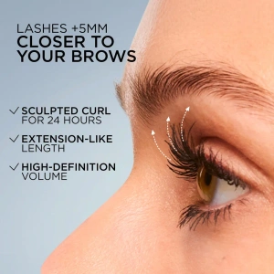 L’Oréal Paris Telescopic Extensionist Mascara – wasserfeste Mascara für voluminöse und verlängerte Wimpern, Waterproof Black, 9,9 ml