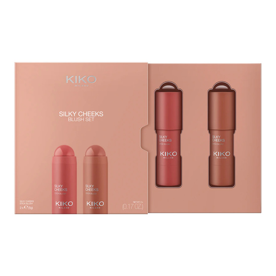 Kliknij na zdjęcie, aby je powiększyć KIKO Milano Silky Cheeks Blush Set – Gesichts-Make-up-Set mit cremigem Rouge-Stift, 2 × 5 g