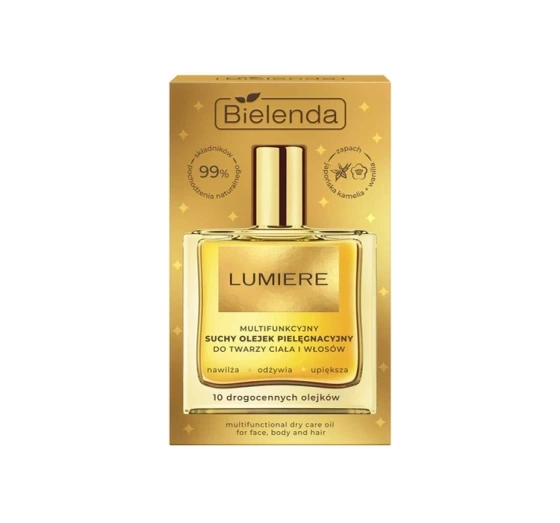 Bielenda Lumiere Multifunktionales trockenes Pflegeöl für Gesicht, Körper und Haare 50 ml