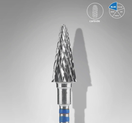 Kliknij na zdjęcie, aby je powiększyć Staleks Pro Expert Hartmetallfräser für Linkshänder Zapfen Blau FT73B060/14