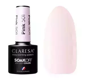 CLARESA SOAK OFF HYBRIDLACK PINK 501 5ML