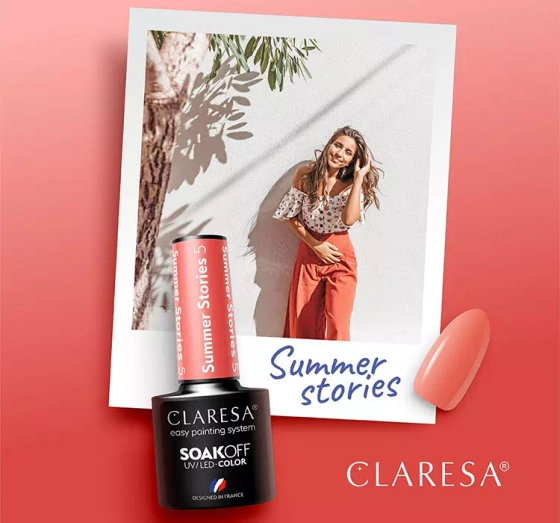 Kliknij na zdjęcie, aby je powiększyć CLARESA SOAK OFF HYBRIDLACK SUMMER STORIES 5 5ML