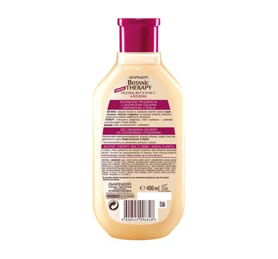 Kliknij na zdjęcie, aby je powiększyć GARNIER BOTANIC THERAPY RICINUS OIL SHAMPOO 400 ML