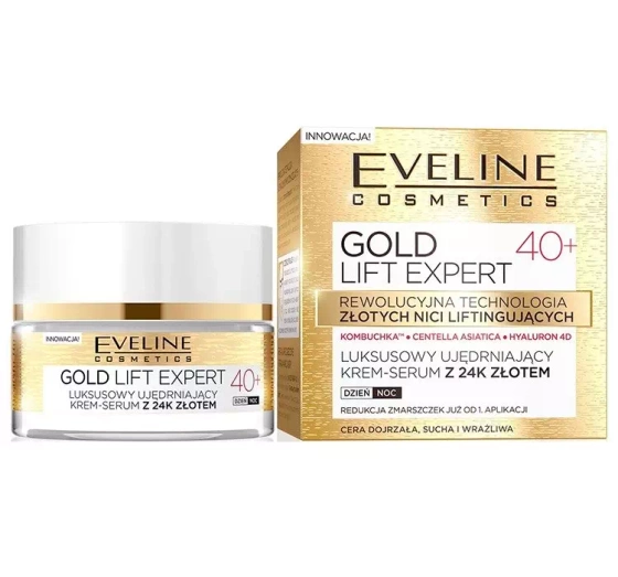 Kliknij na zdjęcie, aby je powiększyć EVELINE GOLD LIFT STRAFFENDE CREME 40+ SERUM 50 ML