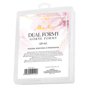 Molly Nails Dual-Formen für die Nagelverlängerung, mandelförmig, russischer Stil, YQ-1, 120 Stück