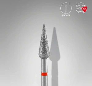 Staleks Pro Expert Diamantfräser Birne Rot FA100R040/12