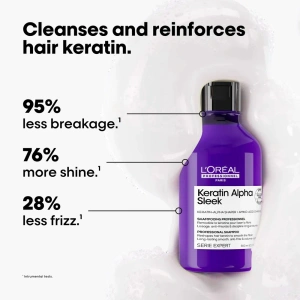 L'Oréal Professionnel Serie Expert Keratin Alpha Sleek Professionelles glättendes Shampoo 300 ml