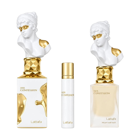 Lattafa „Her Confession“ Eau de Parfum Spray 100 ml + 12 ml + Hair Mist 50 ml 