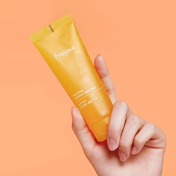 Fraijour Yuzu Honey Anti Mela Capsule Mask – aufhellende Gesichtsmaske mit Yuzu-Extrakt und Honig, 75 ml