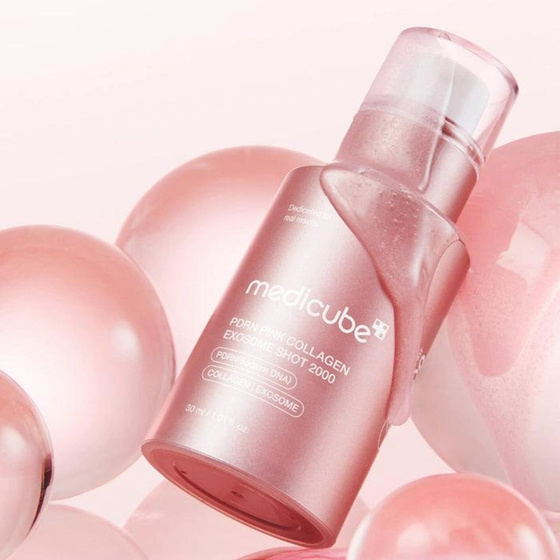 Medicube PDRN Pink Collagen Exosome Shot 2000 – straffendes Gesichtsserum mit Kollagen-Exosomen, 30 ml