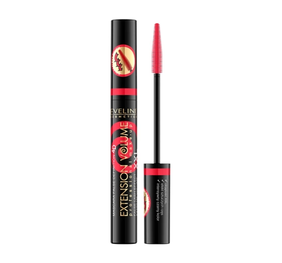 EVELINE EXTENSION VOLUME FALSE DEFINITION 4D MASCARA FÜR FALSCHE WIMPERN EFFEKT XXL BLACK 10ML