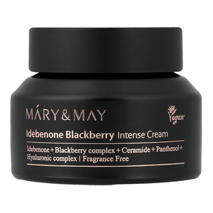 Mary&May; Idebenone Blackberry Intense Cream – Anti-Falten-Gesichtscreme mit Idebenon und Brombeerextrakt, 70 g