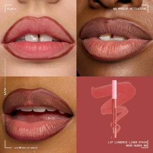 NYX Professional Makeup Lip Lingerie Wasserfester Lippenkonturenstift mit Tint 09 Send Nudes 1 ml