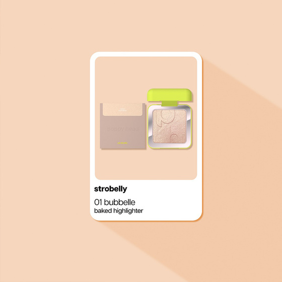 Kliknij na zdjęcie, aby je powiększyć Poppy Head Strobelly gebackener Highlighter für das Gesicht 02 Shinelini 4,2 g