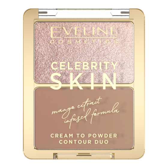 Kliknij na zdjęcie, aby je powiększyć Eveline Cosmetics Celebrity Skin – Set aus cremigem Highlighter und Bronzer 01 Soleil Radiant 8 g