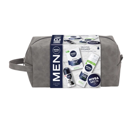 Kliknij na zdjęcie, aby je powiększyć NIVEA MEN SENSITIVE ELEGANCE KOSMETIKSET FÜR MÄNNER MIT KOSMETIKTASCHE