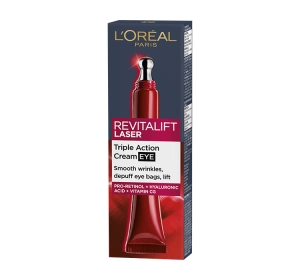 L'Oréal Paris Revitalift Laser X3 Anti-Aging-Creme mit Dreifachwirkung für die Augenpartie, 15 ml