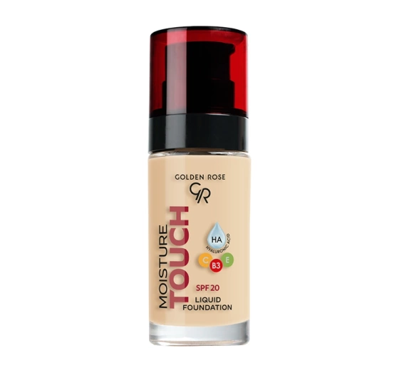 Kliknij na zdjęcie, aby je powiększyć GOLDEN ROSE MOISTURE TOUCH FEUCHTIGKEITSSPENDENDE FOUNDATION SPF20 106 30ML