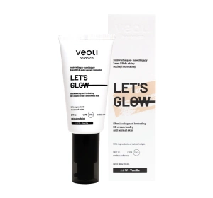 Veoli Botanica Let's Glow Illuminierend-feuchtigkeitsspendende BB-Creme für trockene und normale Haut SPF20 2.0 W Vanilla 30 ml