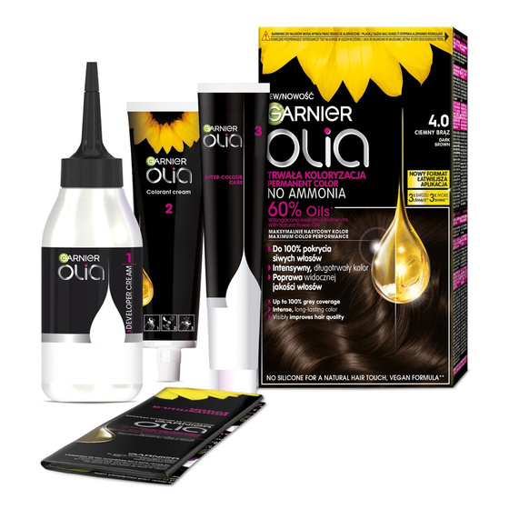 GARNIER OLIA PERMANENTE HAARFARBE OHNE AMMONIAK 4.0 DUNKELBRAUN