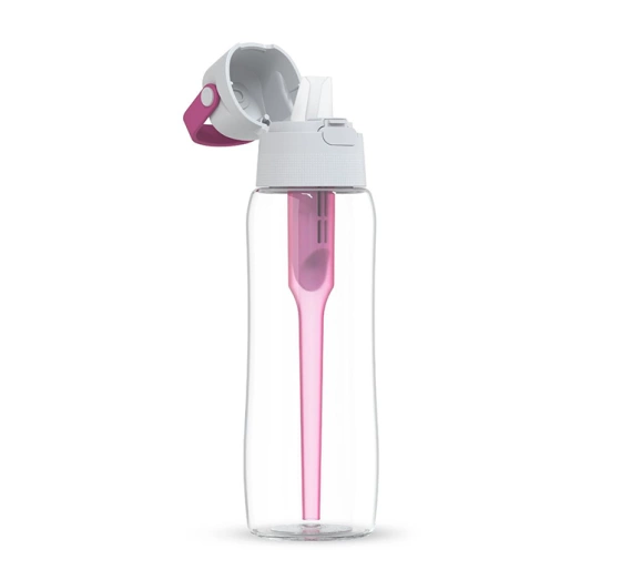 Dafi Solid Filterflasche mit Aktivkohlefilter 0,7 l Rosa