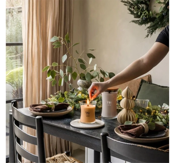 Woodwick Large Jar Candle Duftkerze Patchouli Creme 610 g