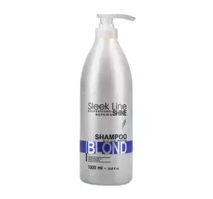 STAPIZ SLEEK LINE BLOND SHAMPOO MIT SEIDE FÜR BLONDES GRAUES UND BLONDIERTES HAAR 1000ML