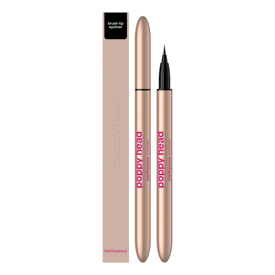 Poppy Head Inkfluence Eyeliner-Stift mit Pinselspitze 01 True Black 0,6 ml