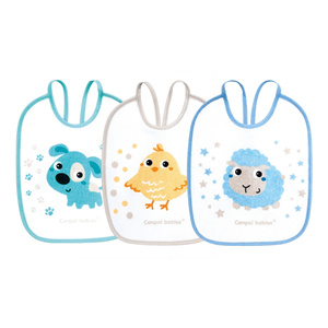 Canpol Babies Bunny & Company – wasserabweisendes Lätzchen für Kinder aus Frottee, 3er-Pack