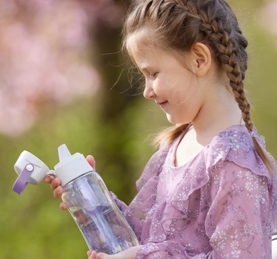 Dafi Solid Filterflasche mit Aktivkohlefilter 0,5 l Violett