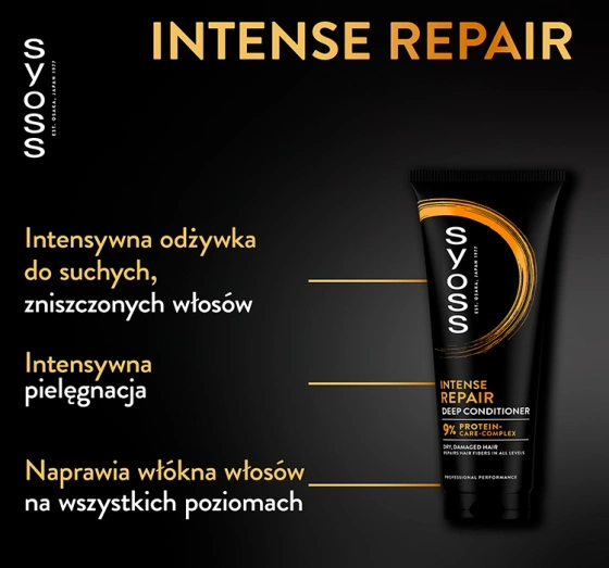 Kliknij na zdjęcie, aby je powiększyć SYOSS REPAIR INTENSIVER CONDITIONER FÜR TROCKENES UND GESCHÄDIGTES HAAR 250ML