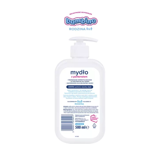 Kliknij na zdjęcie, aby je powiększyć BAMBINO FAMILIE SEIFE MIT PANTHENOL MIRABELLE 500ML