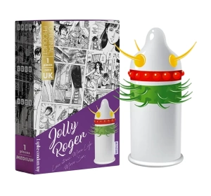 EGZO STIMULIERENDES KONDOM MIT NOPPEN JOLLY ROGER MEDIUM 1 STÜCK