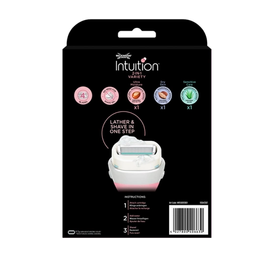 Kliknij na zdjęcie, aby je powiększyć WILKINSON SWORD INTUITION VARIETY EDITION RASIER FÜR FRAUEN + 2 RASIERKLINGEN