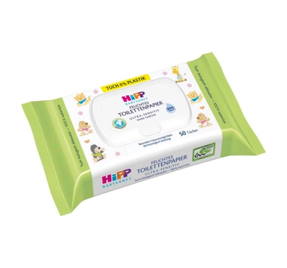 Kliknij na zdjęcie, aby je powiększyć HiPP Babysanft Ultra-Sensitive Feuchtes Toilettenpapier 50 Stück