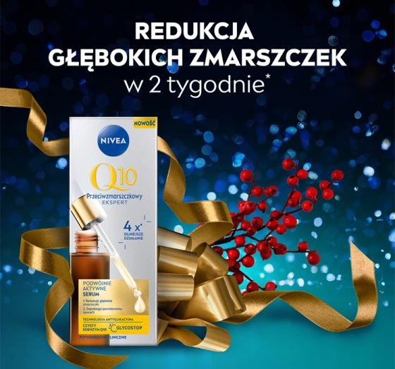 Kliknij na zdjęcie, aby je powiększyć NIVEA Q10 Elegance Geschenkset mit Gesichtspflege-Kosmetik und Kosmetiktasche