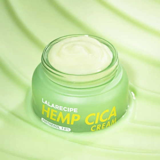 LalaRecipe Hanfsamen-Creme – beruhigende Gesichtscreme mit Hanfsamenextrakt, 50 ml
