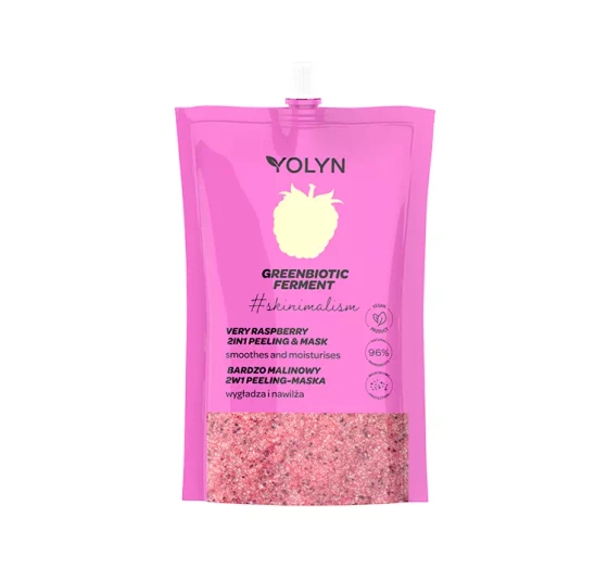 Kliknij na zdjęcie, aby je powiększyć YOLYN GREENBIOTIC FERMENT VERY RASPBERRY 2IN1 PEELING-MASKE 50ML